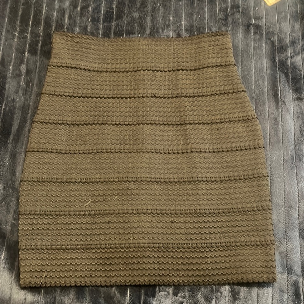 Black stretchy mini skirt